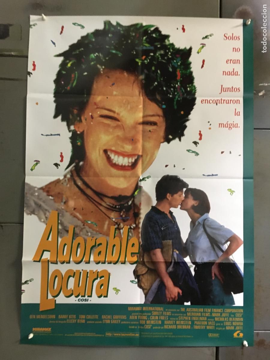 Cine: AFB24 ADORABLE LOCURA TONI COLLETTE RACHEL GRIFFITHS POSTER ORIGINAL 70X100 ESTRENO h0