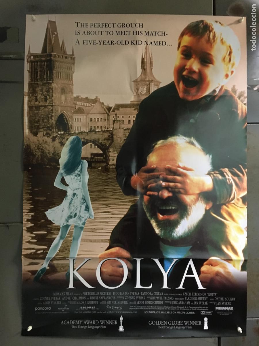 Cine: AFB34 KOLYA JAN SVERAK OSCAR PELICULA EXTRANJERA POSTER ORIGINAL 70X100 EN INGLES ESTRENO h2