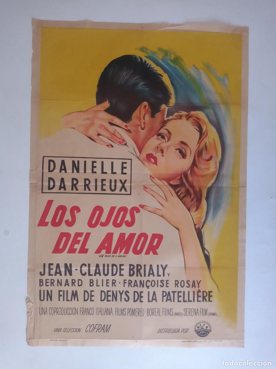Cine: LOS OJOS DEL AMOR (1959) cartel argentino 75 X 110 litografico Danielle Darrieux Les yeux de l'amour