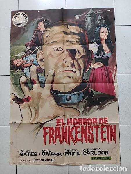 Cine: VKD 2143 EL HORROR DE FRANKENSTEIN HAMMER JIMMY SANGSTER RALPH BATES POSTER ORIGINAL 70X100 ESTRENO