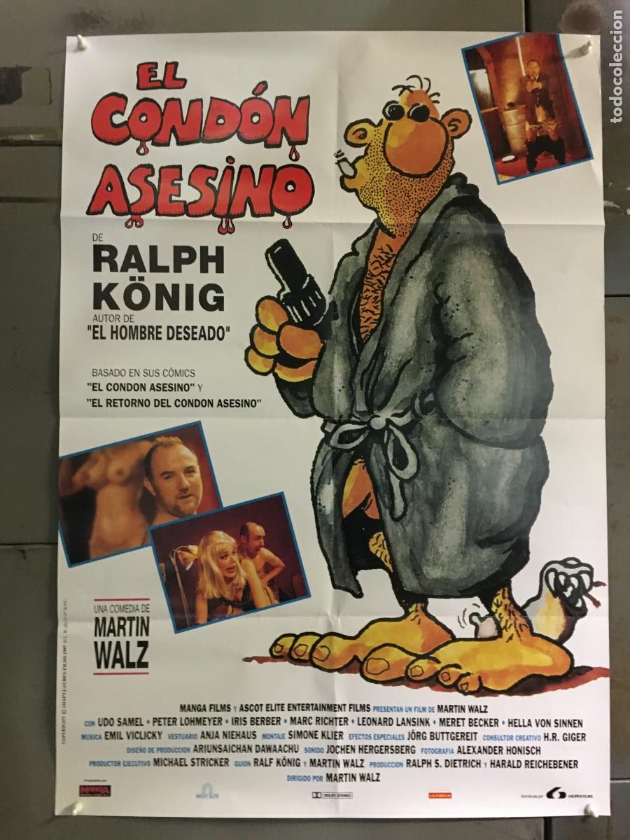 Cine: AFB45 EL CONDON ASESINO MARTIN WALTZ RALPH KONIG POSTER ORIGINAL ESTRENO 70X100 h0
