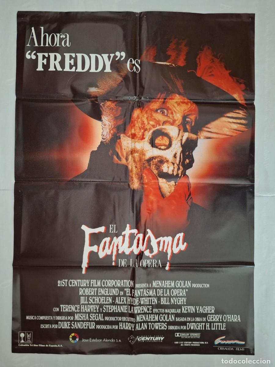 Cine: ANTIGUO CARTEL CINE TERROR FREDDY EL FANTASMA DE LA OPERA RV P-1849