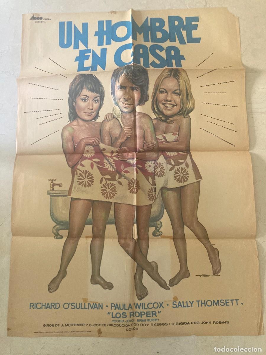 Cine: Cartel cine original UN HOMBRE EN CASA (1974) 70x100 / Richard O'Sullivan - Paula Wilcox / MAC
