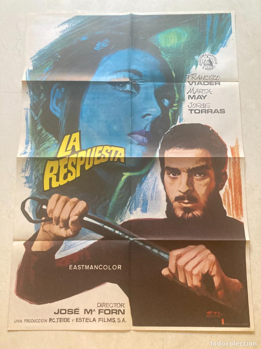 Cine: Cartel cine original LA RESPUESTA (1969) 70x100 / Josep Mar&iacute;a Forn - Marta May