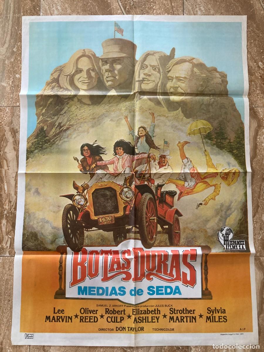 Cine: Cartel cine original BOTAS DURAS MEDIAS DE SEDA (1976) 70x100 / Lee Marvin - Oliver Reed