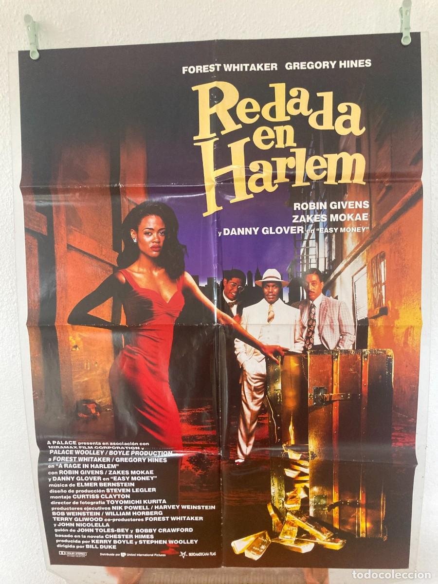 Cine: Cartel cine original REDADA EN HARLEM (1991) 70x100 / Bill Duke - Forest Whitaker