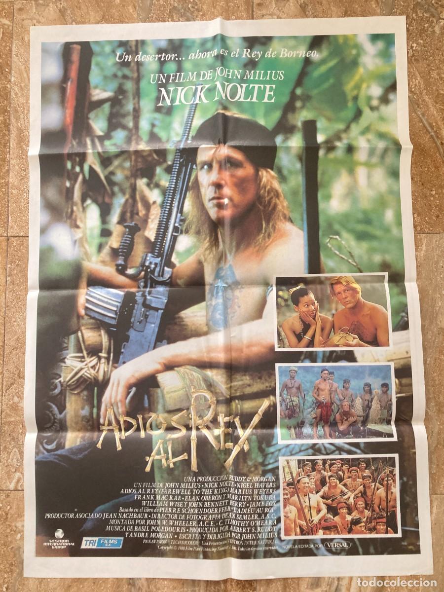 Cine: Cartel cine original ADIOS AL REY (1989) 70x100 / John Milius - Nick Nolte