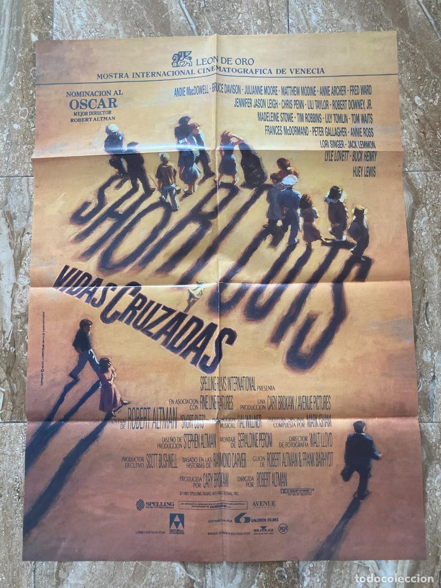 Cine: Cartel cine original SHORT CUTS - VIDAS CRUZADAS - (1993) 70x100 / Madeleine Stowe - Julianne Moore