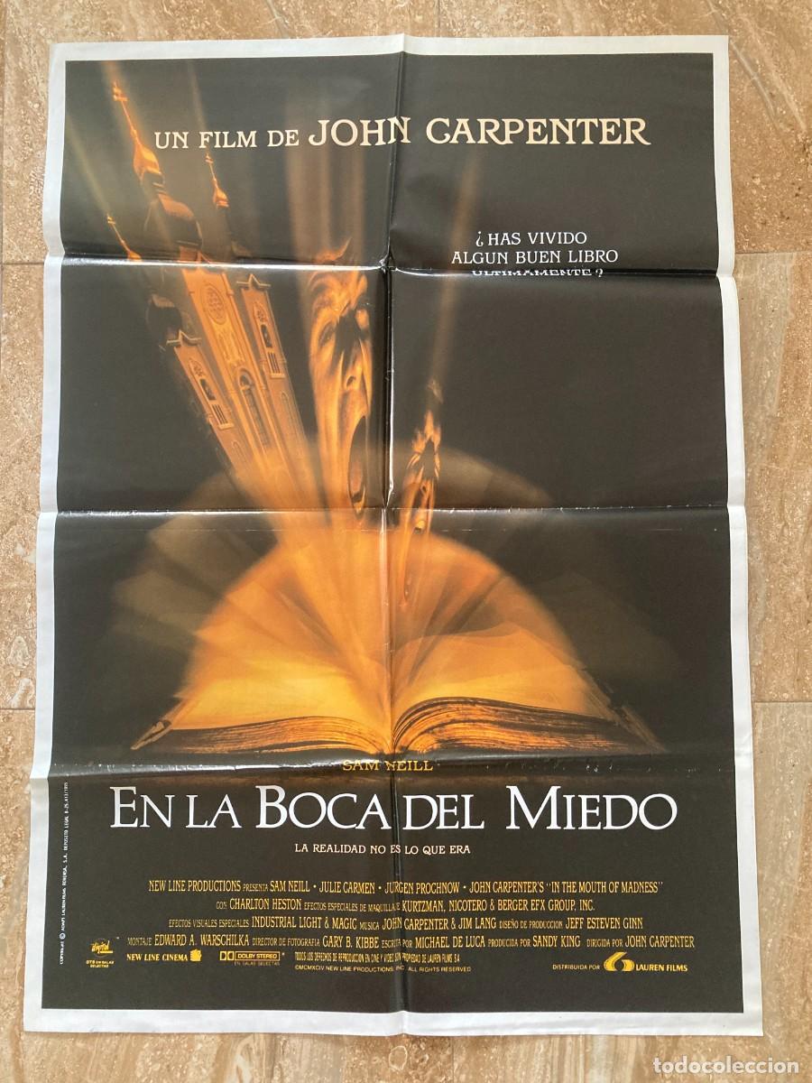 Cine: Cartel cine original EN LA BOCA DEL MIEDO (1994) 70x100 / John Carpenter