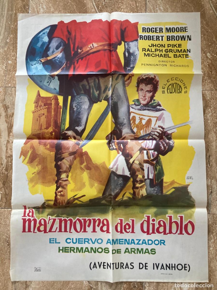 Cine: Cartel cine original LA MAZMORRA DEL DIABLO (1961) 70x100 / Roger Moore / JANO
