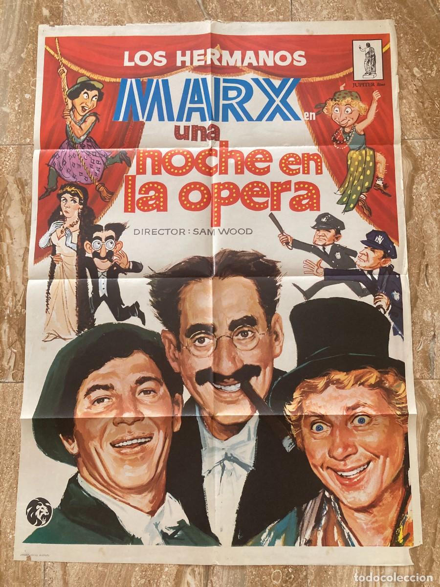 Cine: Cartel cine original UNA NOCHE EN LA OPERA (1935) 70x100 / Hermanos Marx