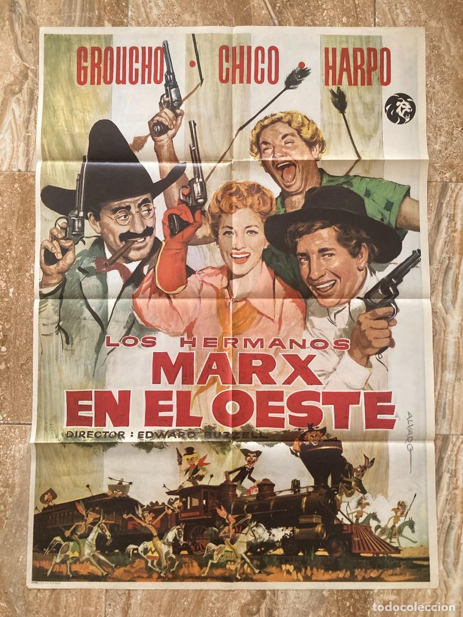 Cine: Cartel cine original LOS HERMANOS MARX EN EL OESTE (1940) 70x100 / Hermanos Marx
