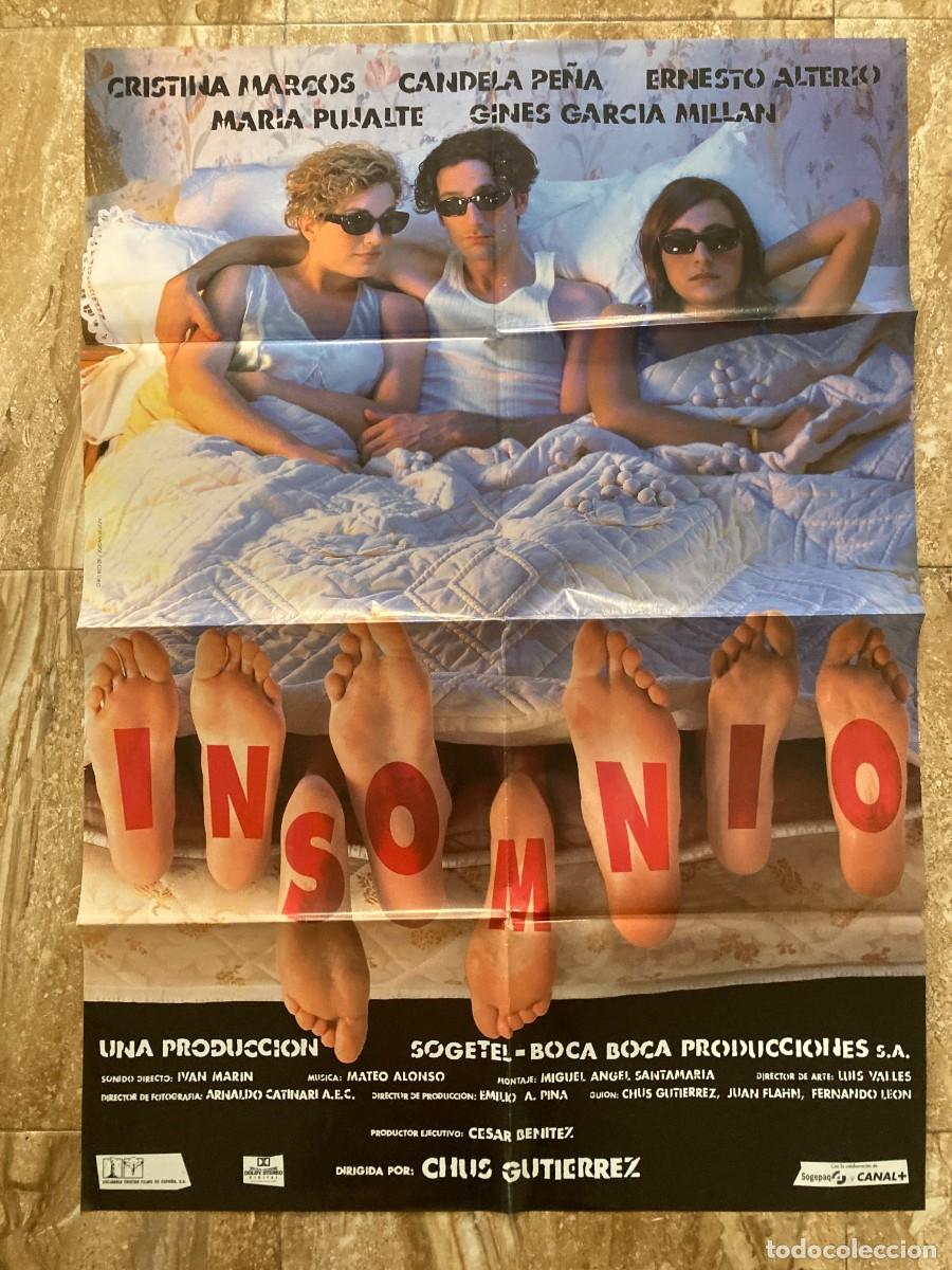 Cine: Cartel cine original INSOMNIO (1998) 70x100 / Chus Guti&eacute;rrez - Candela Pe&ntilde;a - Ernesto Alterio