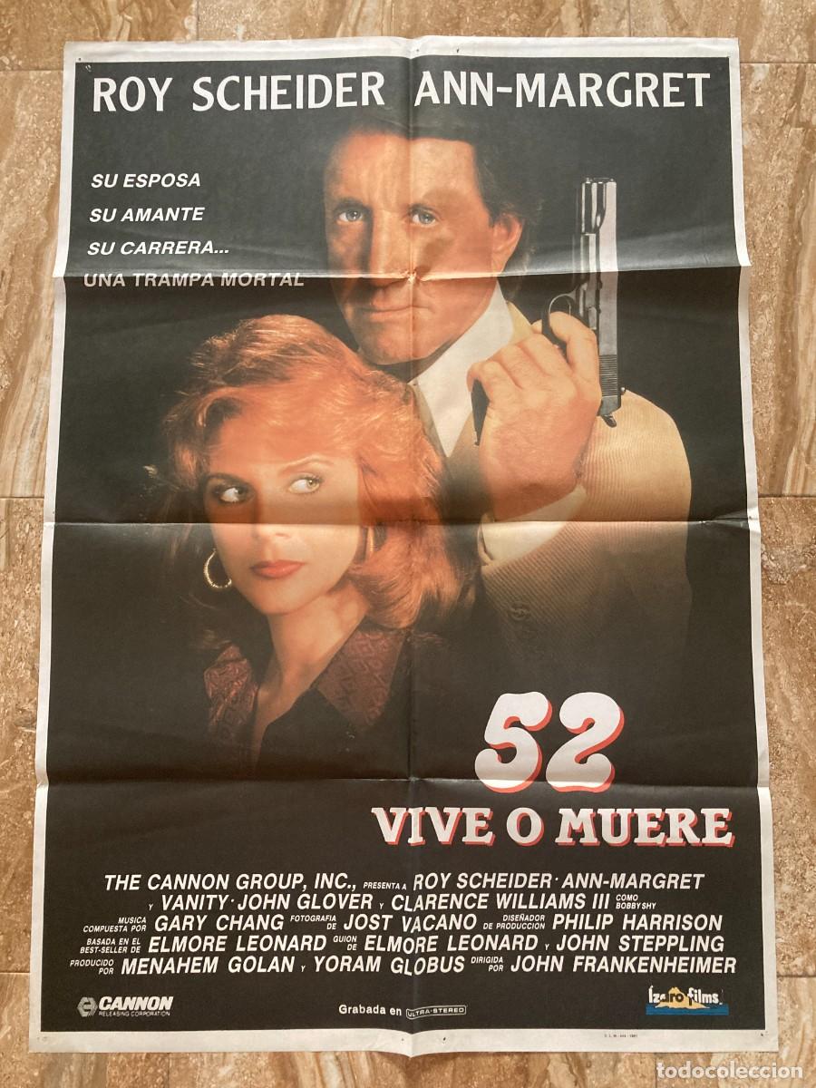 Cine: Cartel cine original 52 VIVE O MUERE (1986) 70x100 / John Frankenheimer - Roy Scheider