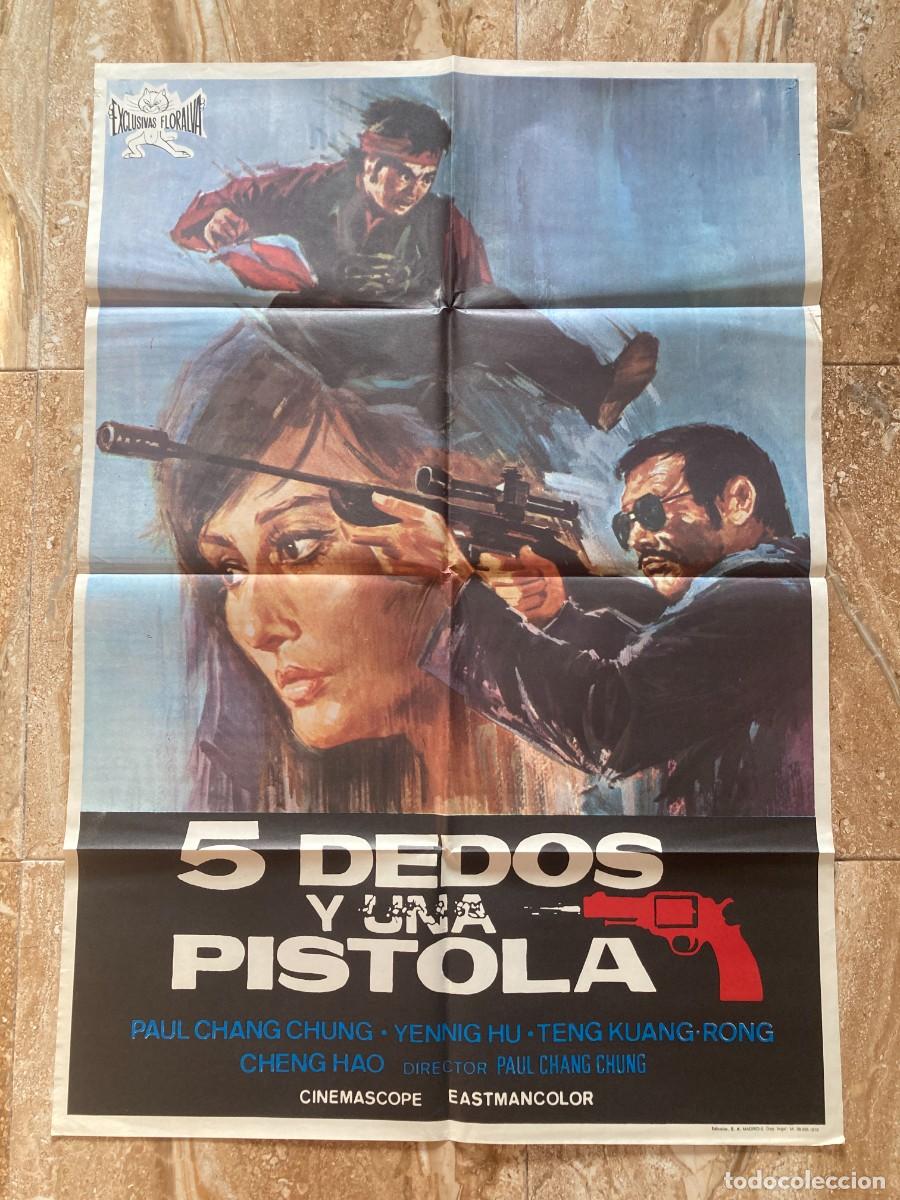 Cine: Cartel cine original 5 DEDOS Y UNA PISTOLA (1973) 70x100 / Paul Chang