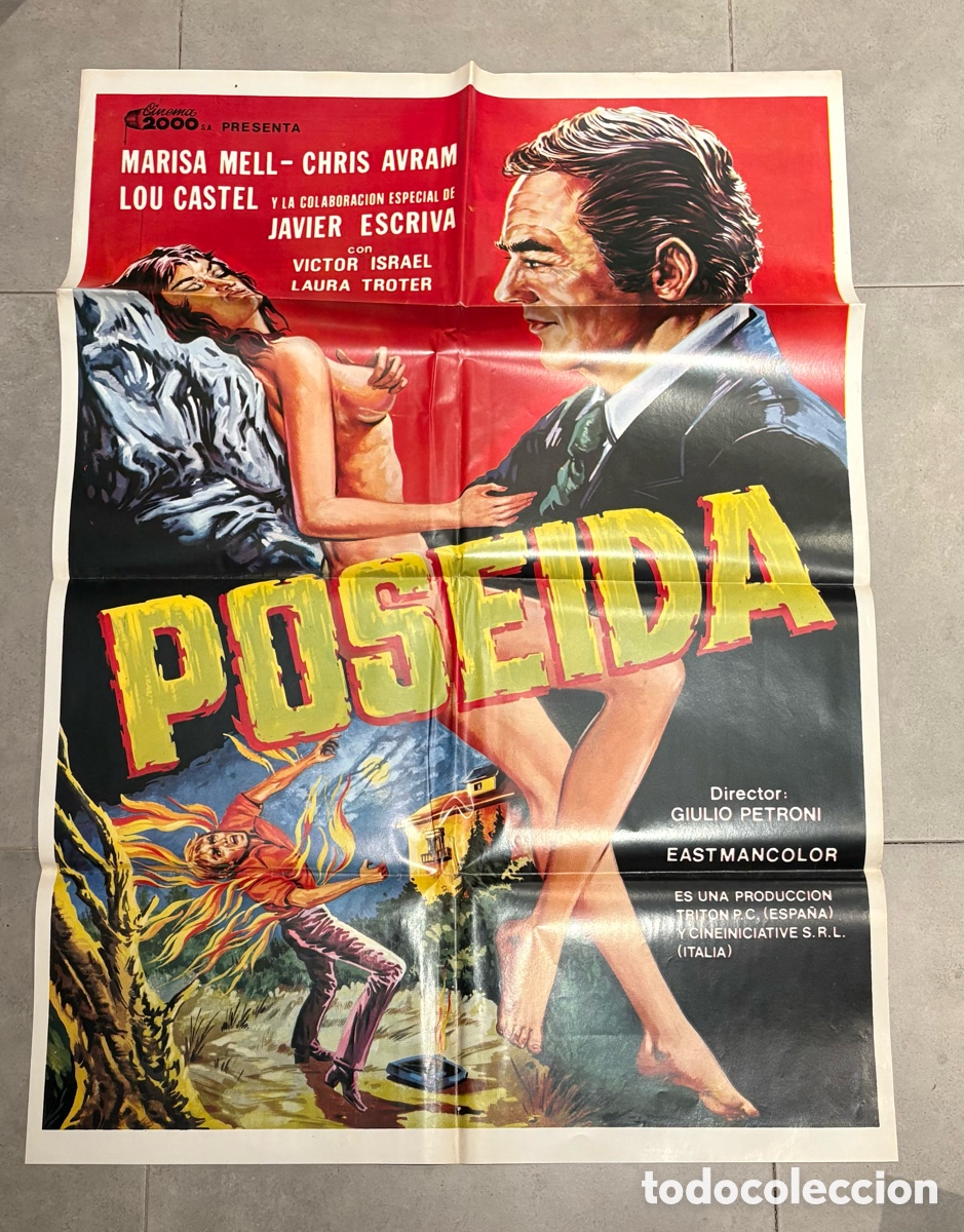 Cine: Cartel original pel&iacute;cula Pose&iacute;da (L'osceno desiderio, 1978) con Marisa Mell, Chris Avram, Lou Castel