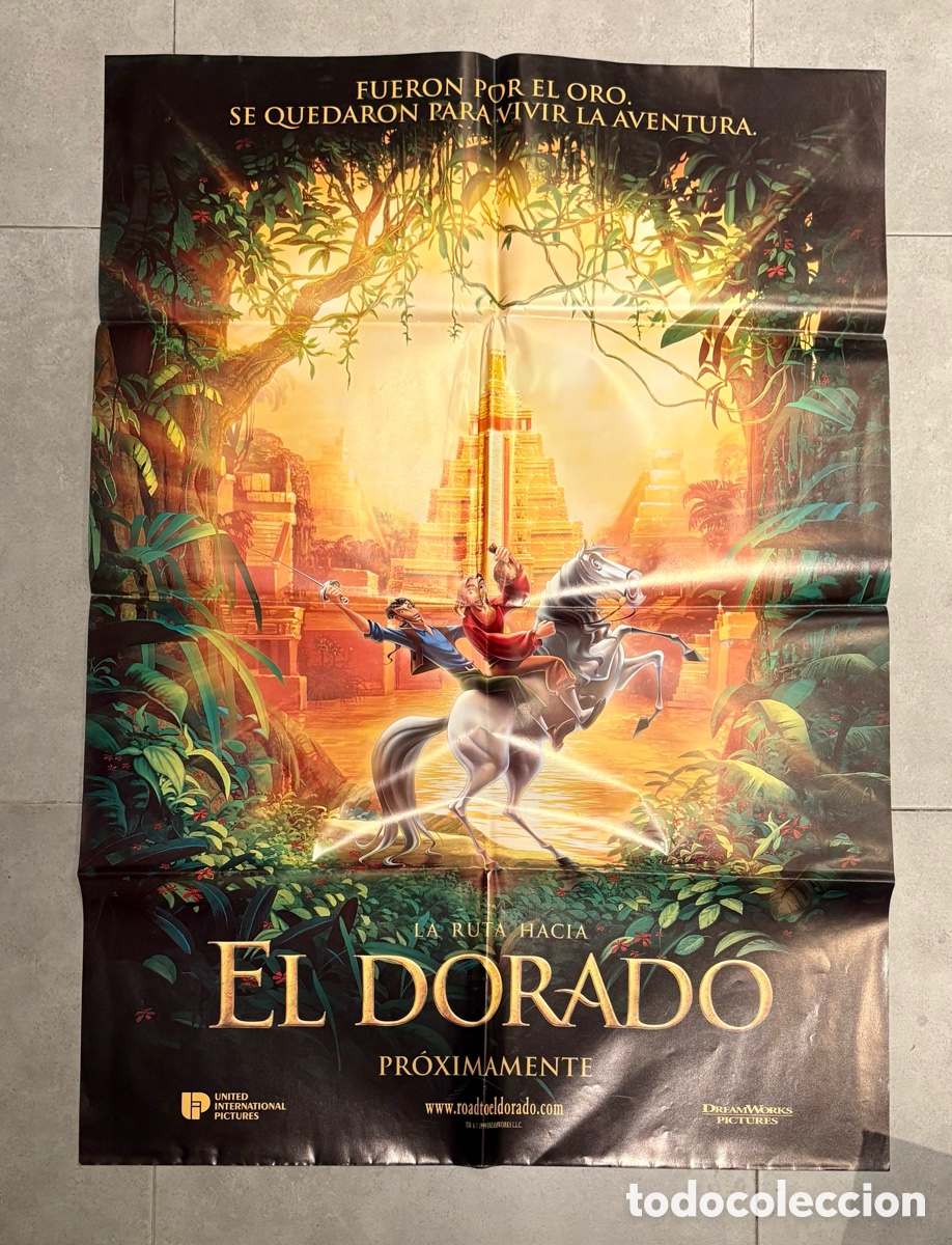 Cine: Cartel original pel&iacute;cula La ruta hacia El Dorado (The Road to El Dorado) de Bibo Begeron 100x70