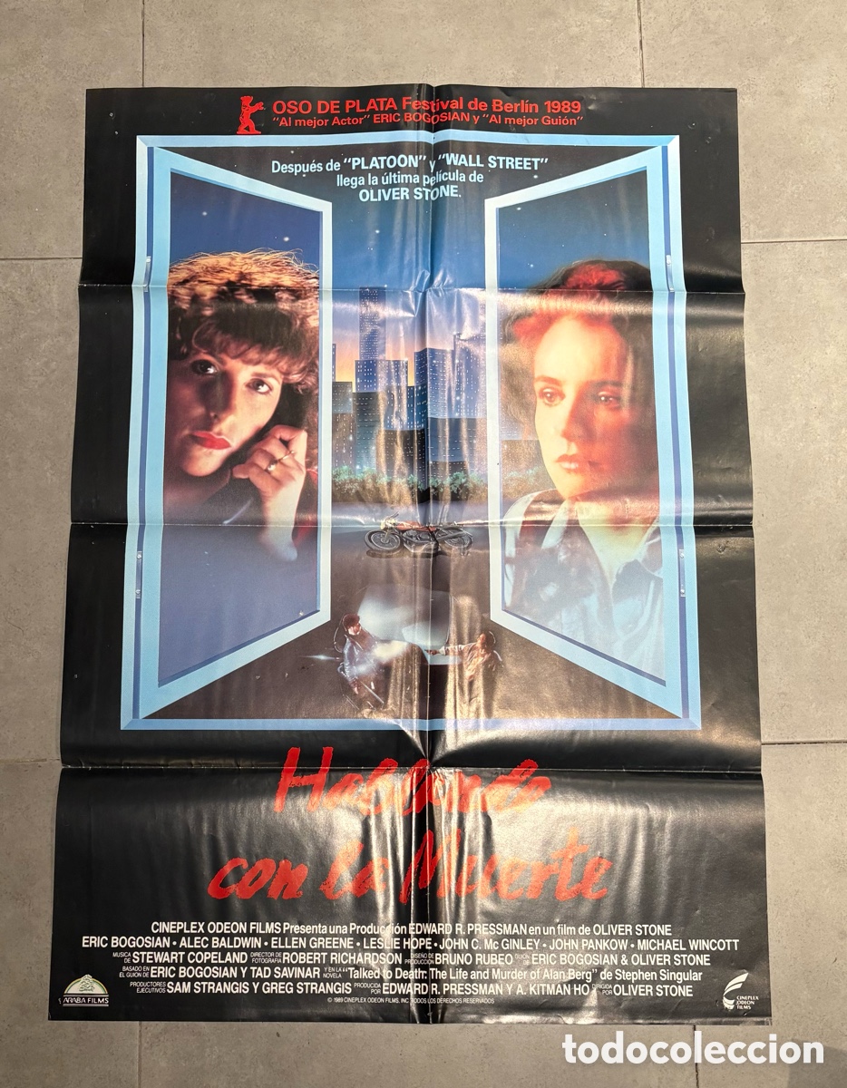 Cine: Cartel original pel&iacute;cula HABLANDO CON LA MUERTE (Talk radio, 1988) con Eric Bogosian, Alec Baldwin