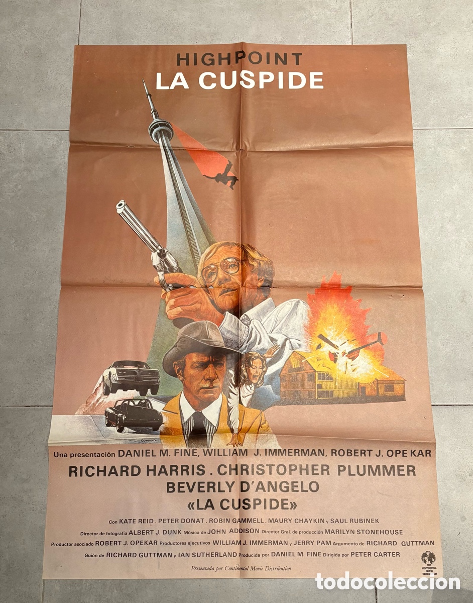 Cine: Cartel original pel&iacute;cula La c&uacute;spide (Highpoint) con Christopher Plummer, Richard Harris, Kate Reid