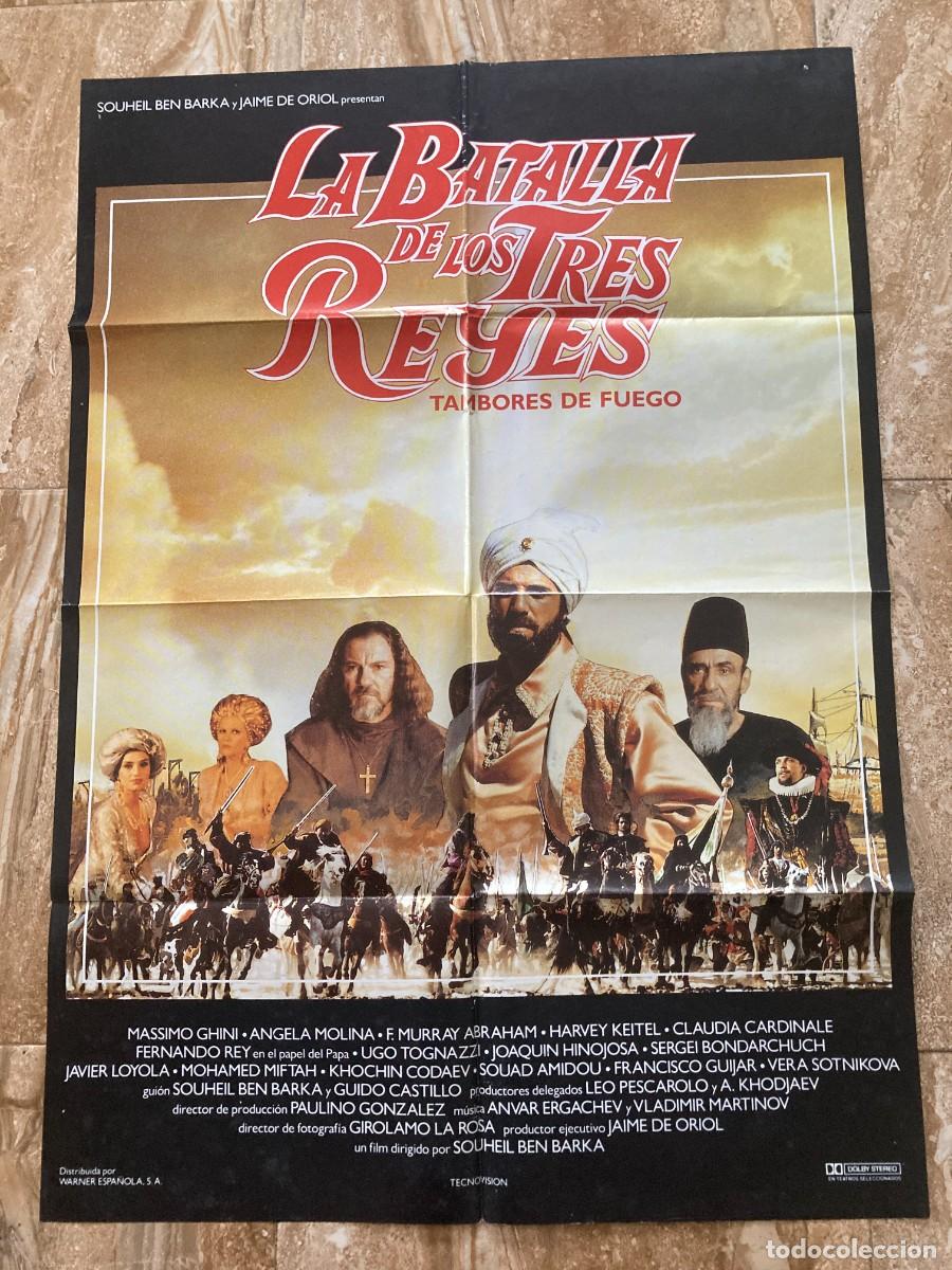 Cine: Cartel cine original LA BATALLA DE LOS TRES REYES (1990) 70x100 / Claudia Cardinale
