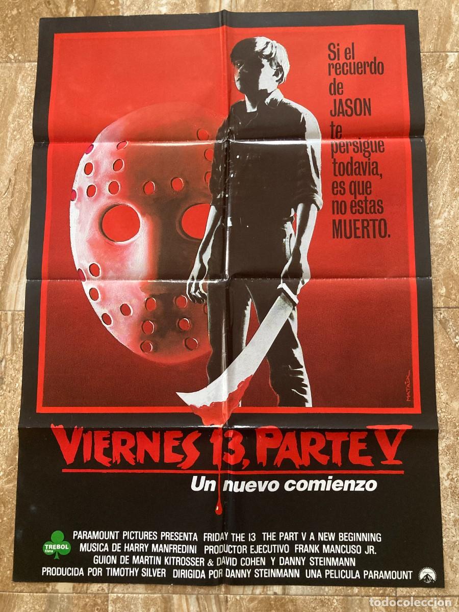 Cine: Cartel cine original VIERNES 13 PARTE V - UN NUEVO COMIENZO - (1985) 70x100 / Danny Steinmann