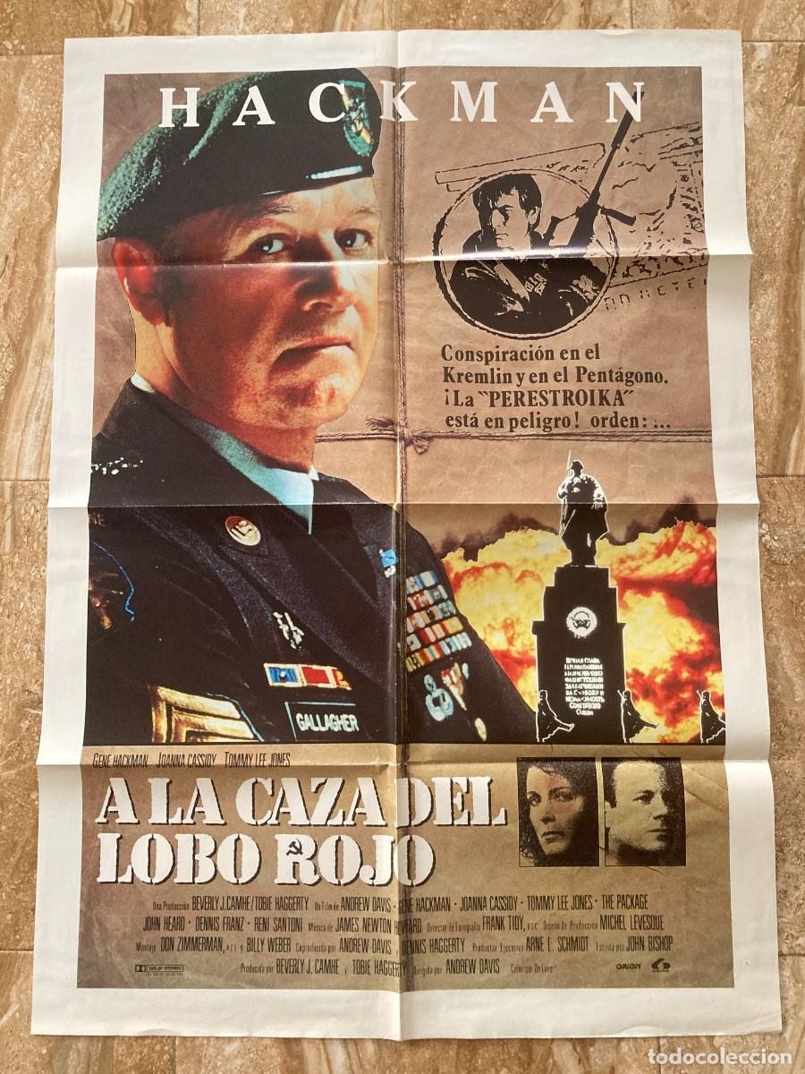 Cine: Cartel cine original A LA CAZA DEL LOBO ROJO (1989) 70x100 / Gene Hackman - Tommy Lee Jones