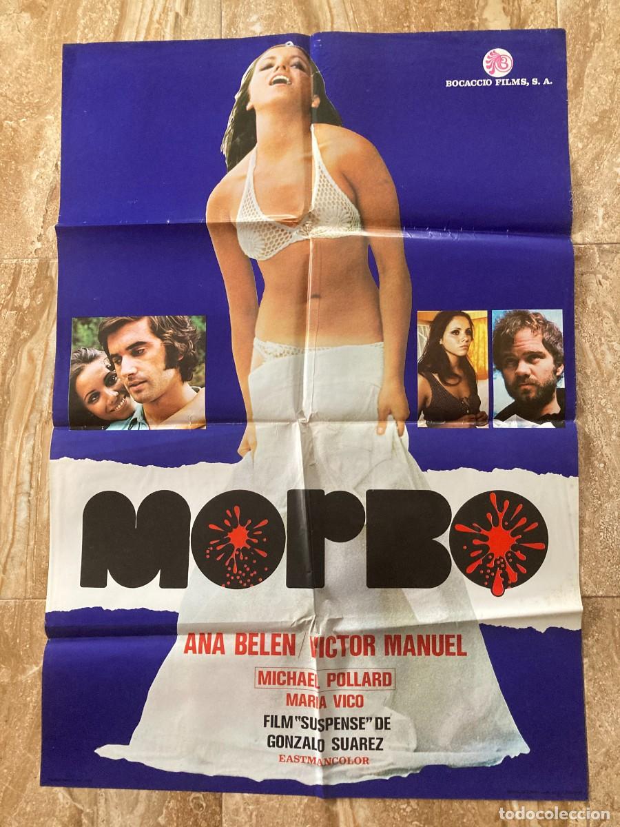 Cine: Cartel cine original MORBO (1972) 70x100 / Gonzalo Su&aacute;rez - Ana Bel&eacute;n - V&iacute;ctor Manuel