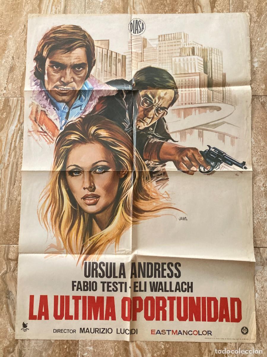 Cine: Cartel cine original LA ULTIMA OPORTUNIDAD (1973) 70x100 / Fabio Testi - Ursula Andress
