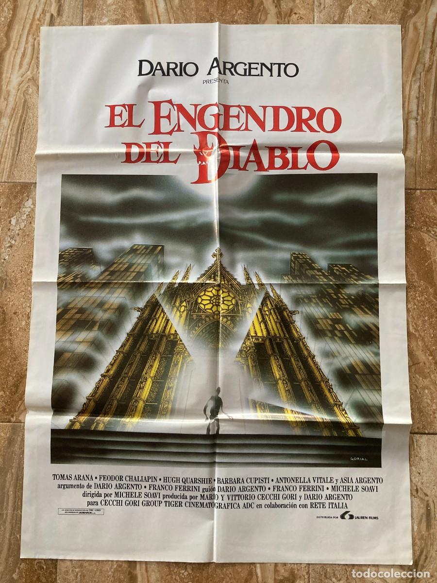 Cine: Cartel cine original EL ENGENDRO DEL DIABLO (1989) 70x100 / Dario Argento - Asia Argento