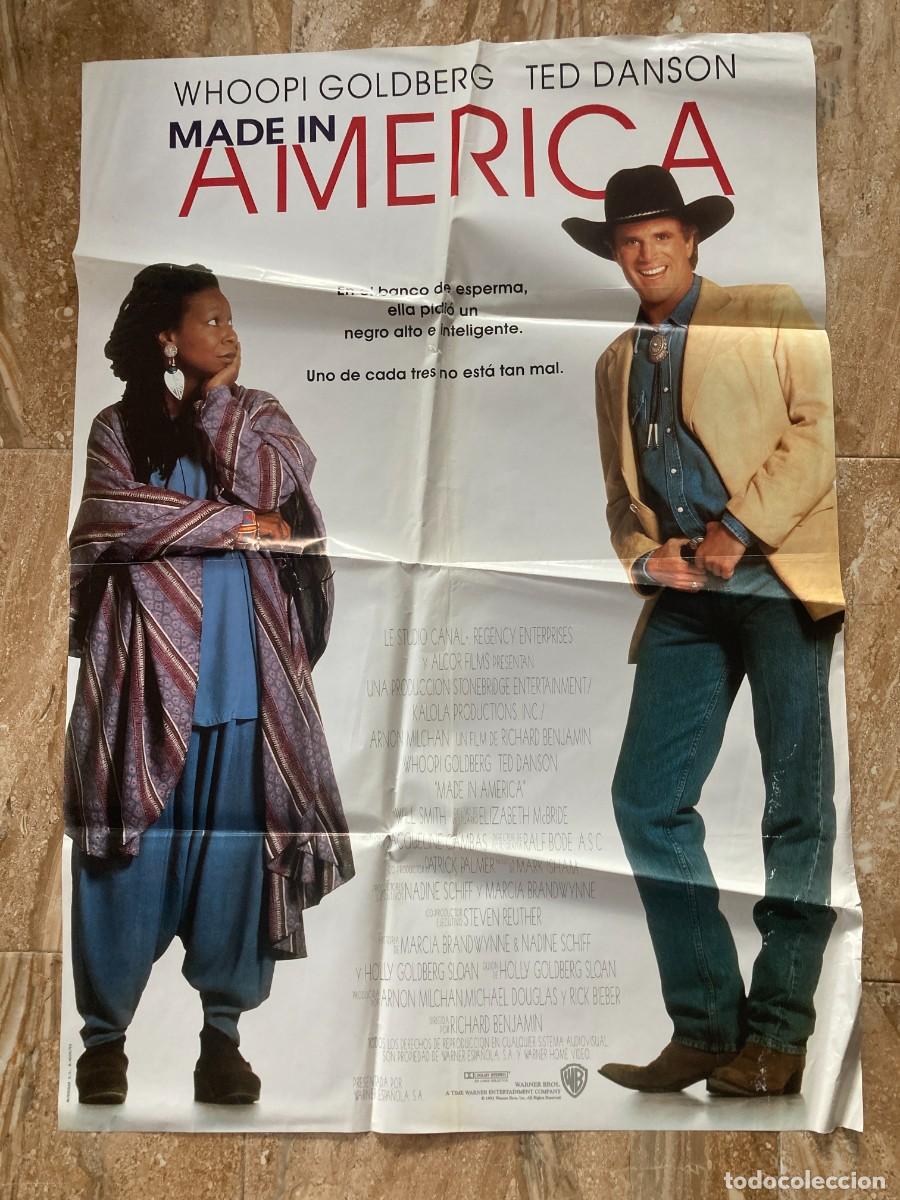 Cine: Cartel cine original MADE IN AMERICA (1993) 70x100 / Whoopi Goldberg - Ted Danson - Will Smith