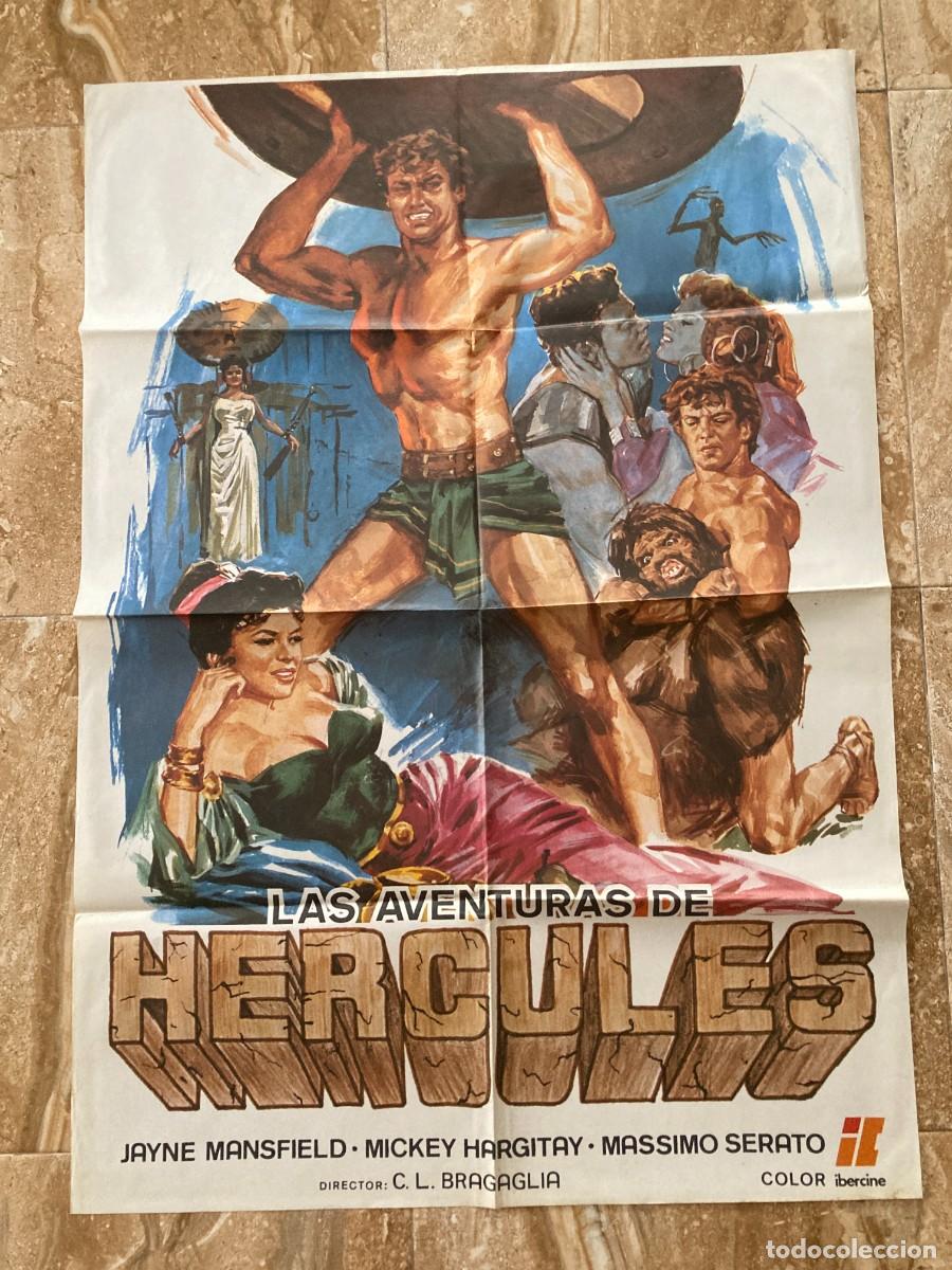 Cine: Cartel cine original LAS AVENTURAS DE HERCULES (1960) 70x100 / Jayne Mansfield