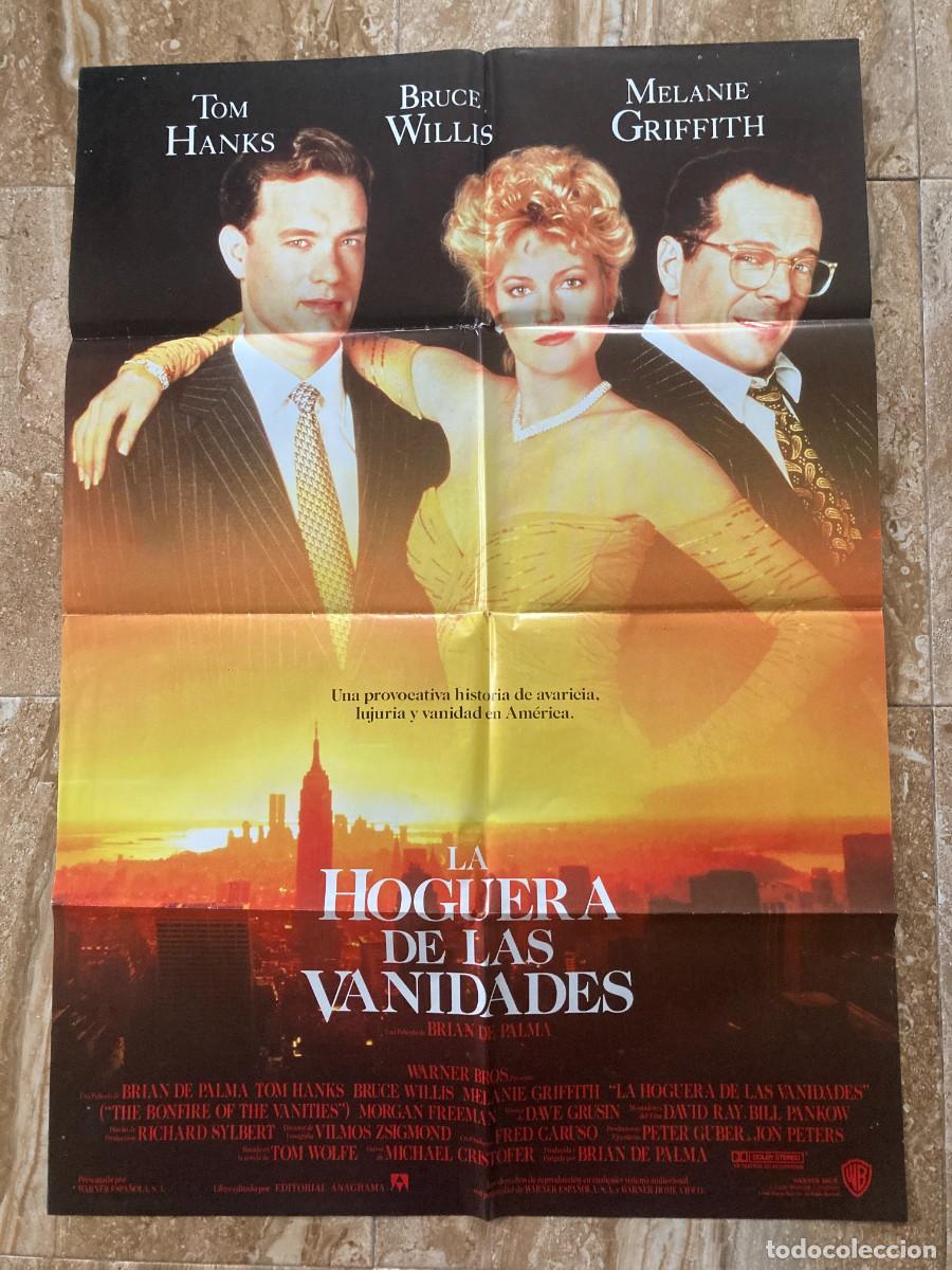 Cine: Cartel cine original LA HOGUERA DE LAS VANIDADES (1990) 70x100 / Tom Hanks - Bruce Willis