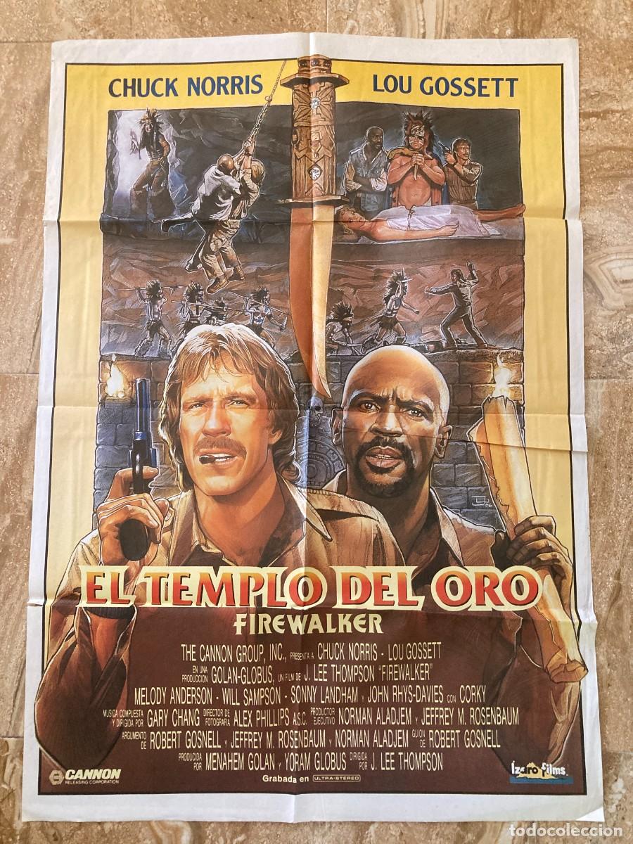 Cine: Cartel cine original EL TEMPLO DE ORO (1986) 70x100 / Chuck Norris