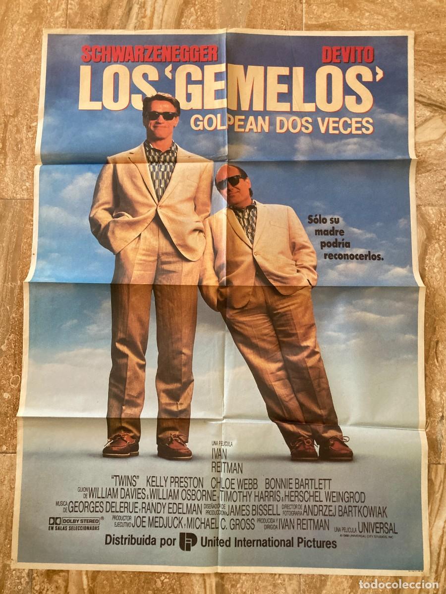 Cine: Cartel cine original LOS GEMELOS GOLPEAN DOS VECES (1988) 70x100 / Arnold Schwarzenegger - Danny DeV