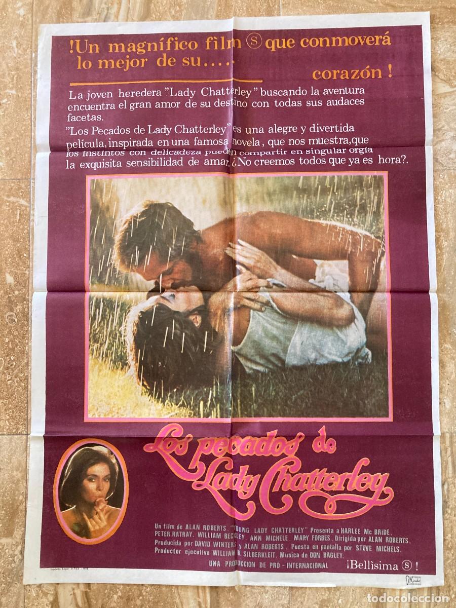 Cine: Cartel cine original LOS PECADOS DE LADY CHATTERLEY (1977) 70x100 / Harlee McBride