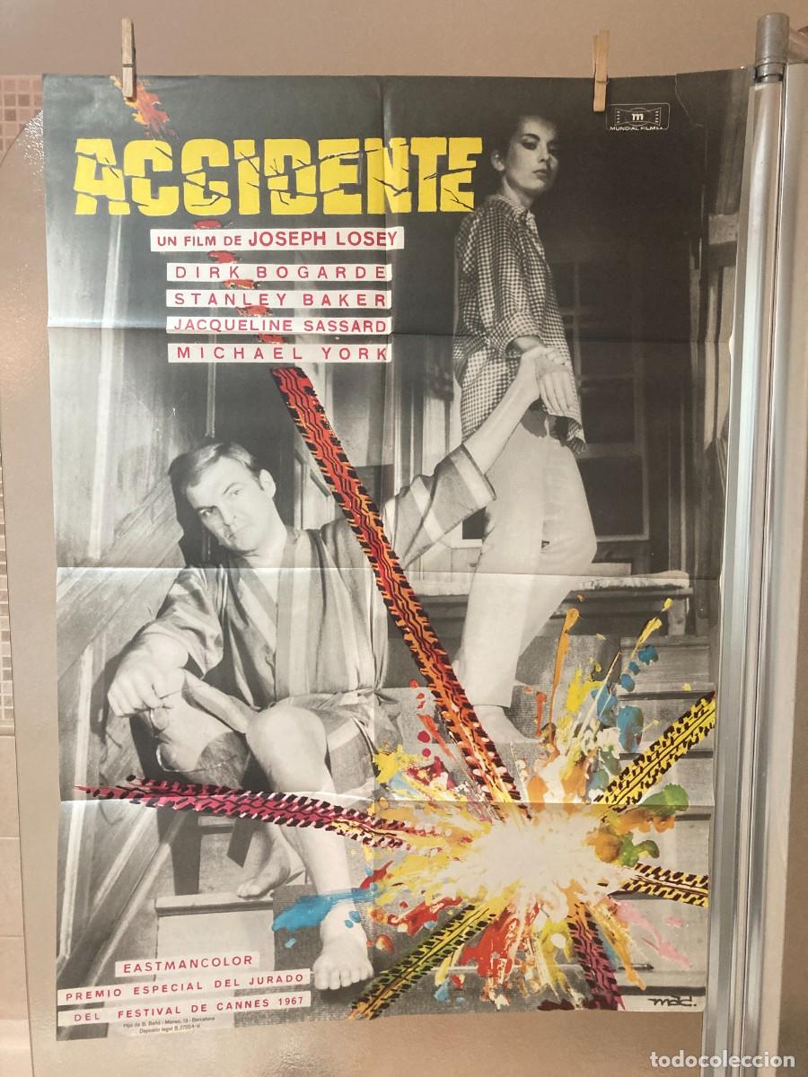 Cine: Cartel cine original ACCIDENTE (1967) 70x100 / Joseph Losey - Dirk Bogarde