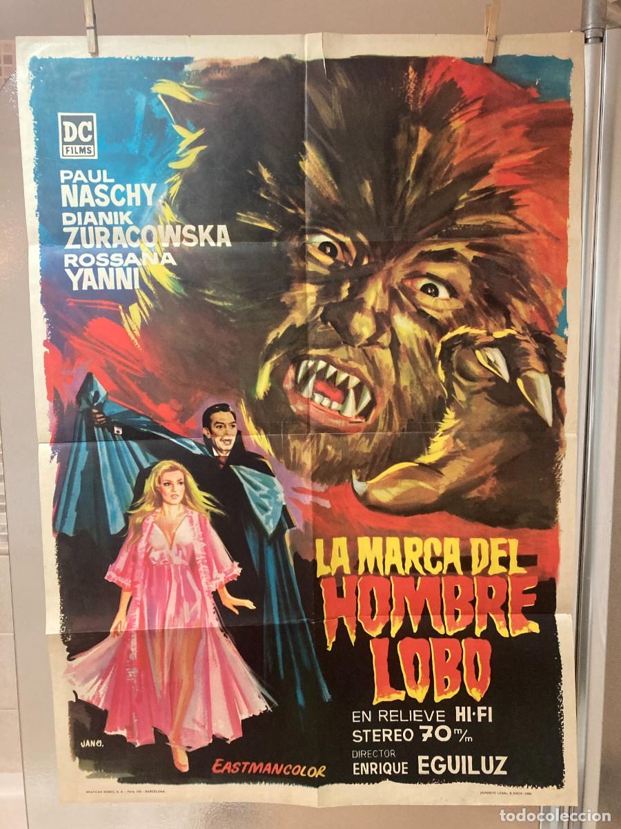 Cine: Cartel cine original LA MARCA DEL HOMBRE LOBO (1968) 70x100 / Paul Naschy / JANO