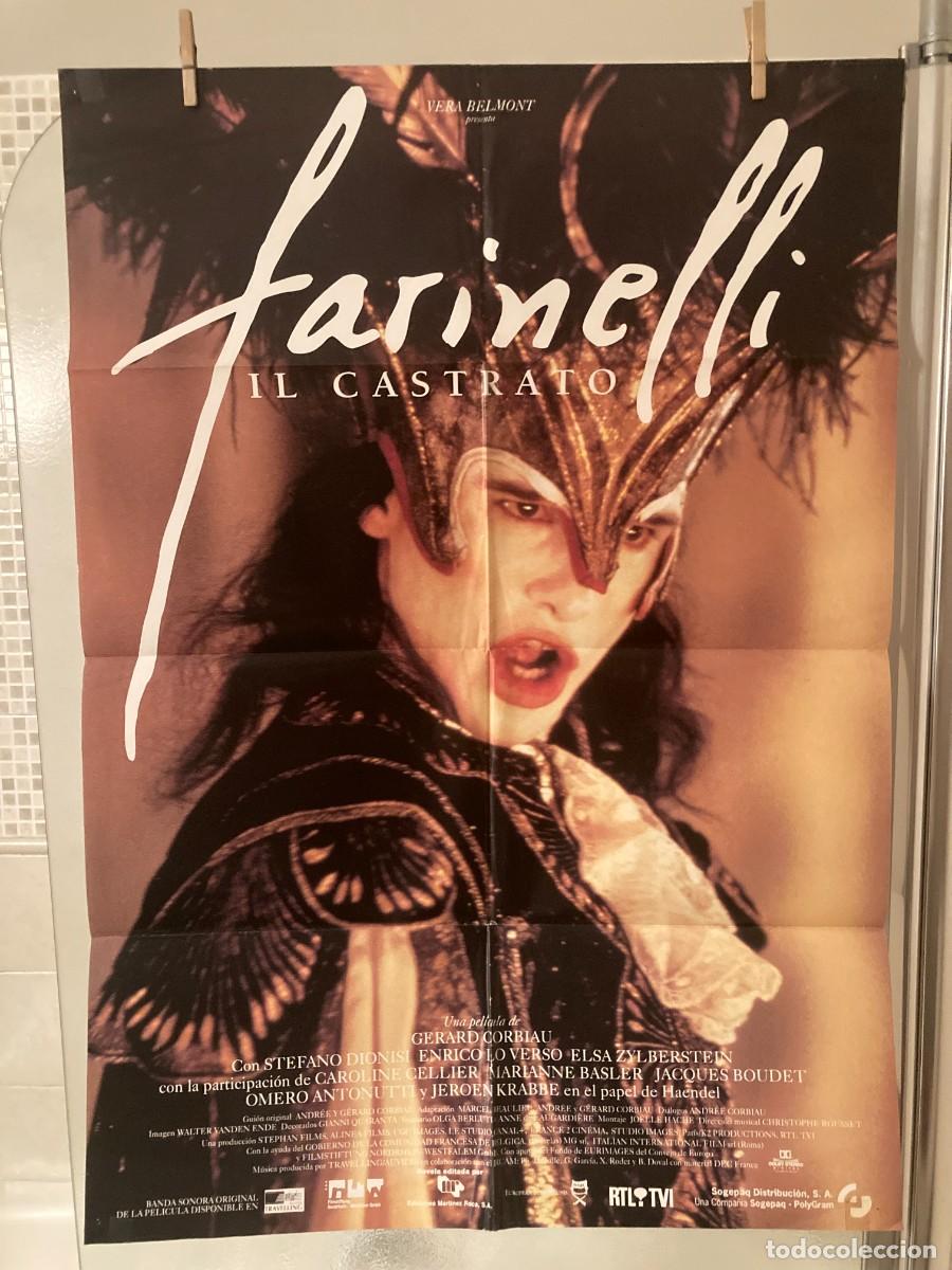 Cine: Cartel cine original FARINELLI (1994) 70x100 / Stefano Dionisi - Enrico Lo Verso