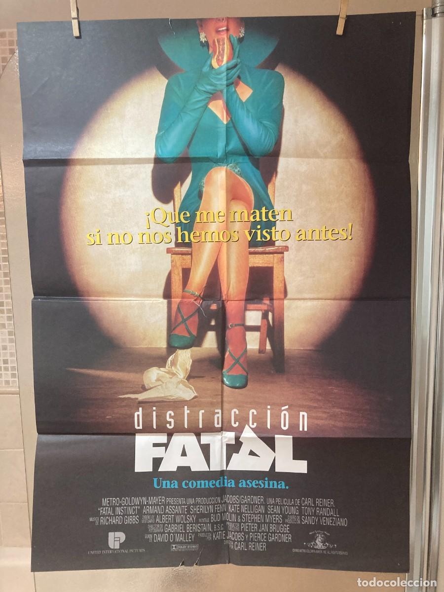 Cine: Cartel cine original DISTRACCION FATAL (1993) 70x100 / Carl Reiner - Armand Assante - Sean Young
