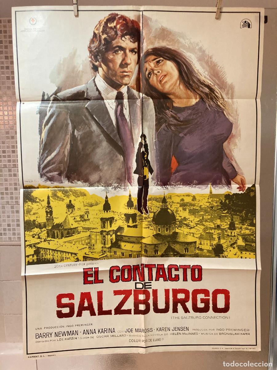 Cine: Cartel cine original EL CONTACTO DE SALZBURGO (1972) 70x100 / Barry Newman - Anna Karina