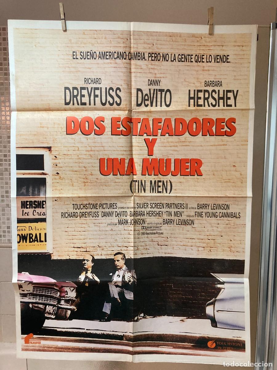 Cine: Cartel cine original DOS ESTAFADORES Y UNA MUJER (1987) 70x100 / Richard Dreyfuss - Danny DeVito