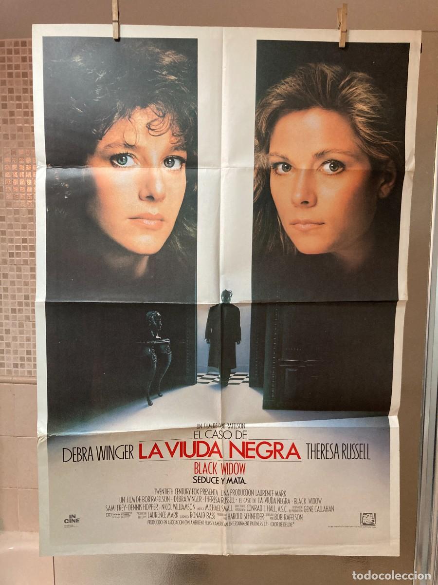 Cine: Cartel cine original EL CASO DE LA VIUDA NEGRA (1987) 70x100 / Debra Winger - Theresa Russell
