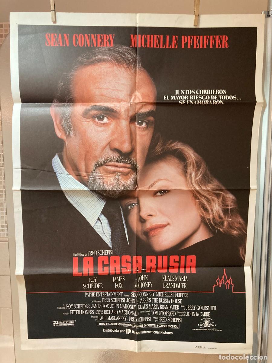 Cine: Cartel cine original LA CASA RUSIA (1990) 70x100 / Michelle Pfeiffer - Sean Connery