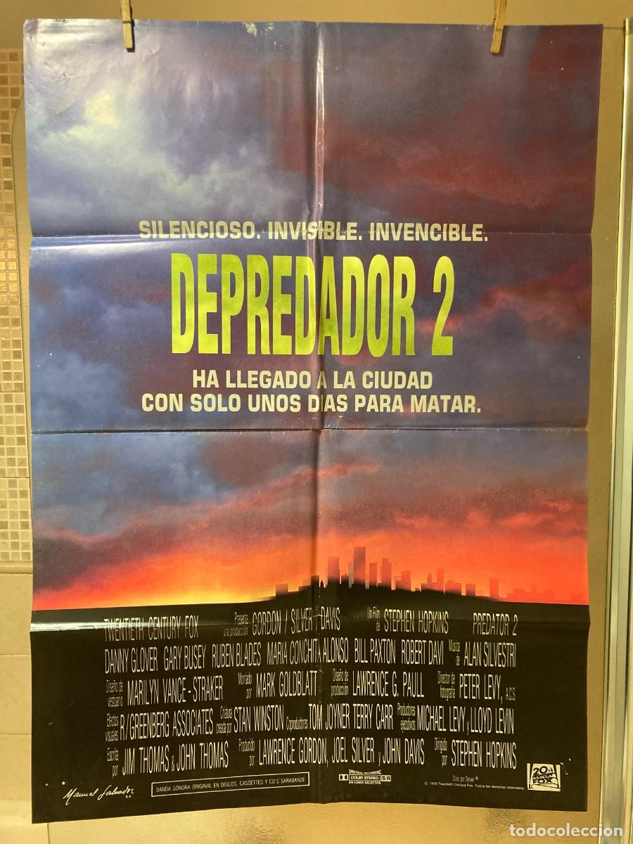 Cine: Cartel cine original DEPREDADOR 2 (1990) 70x100 / Danny Glover - Gary Busey