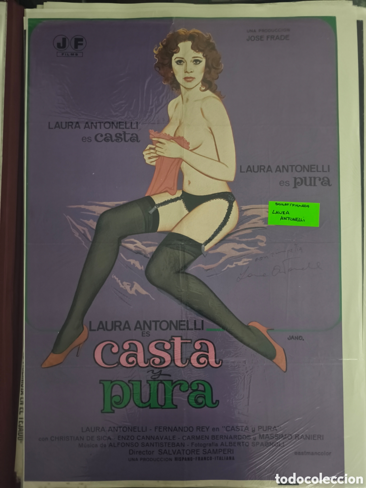 Cine: FIRMADO Laura Antonelli - Cartel Casta y Pura