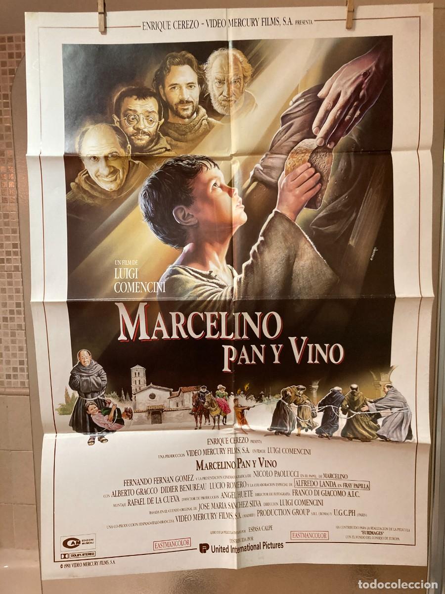 Cine: Cartel cine original MARCELINO PAN Y VINO (1991) 70x100 / Luigi Comencini