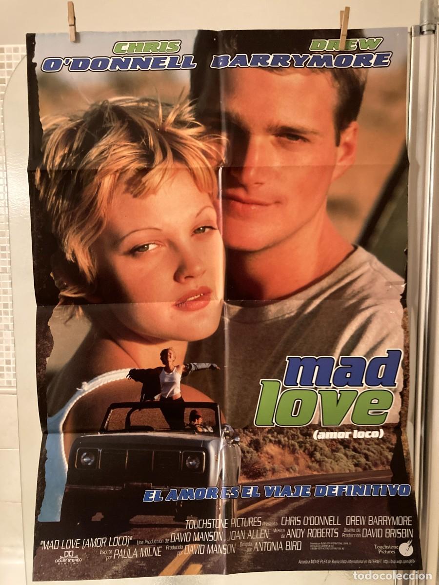 Cine: Cartel cine original MAD LOVE (1995) 70x100 / Drew Barrymore - Chris O'Donnell