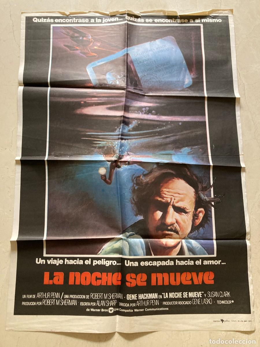 Cine: Cartel cine original LA NOCHE SE MUEVE (1975) 70x100 / Arthur Penn - Gene Hackman