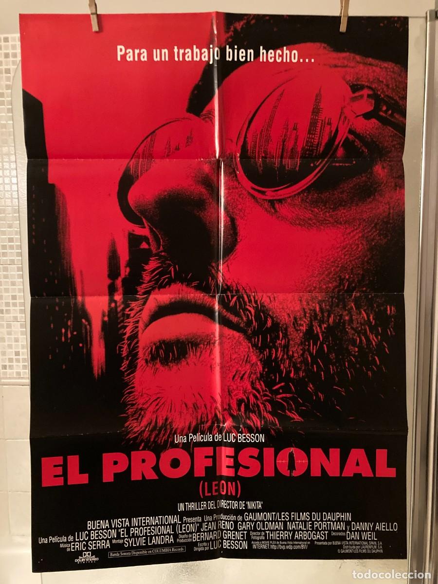 Cine: Cartel cine original LEON EL PROFESIONAL (1994) 70x100 / Luc Besson - Jean Reno - Natalie Portman