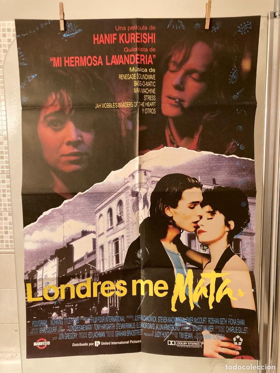 Cine: Cartel cine original LONDRES ME MATA (1991) 70x100 / Justin Chadwick - Steven Mackintosh
